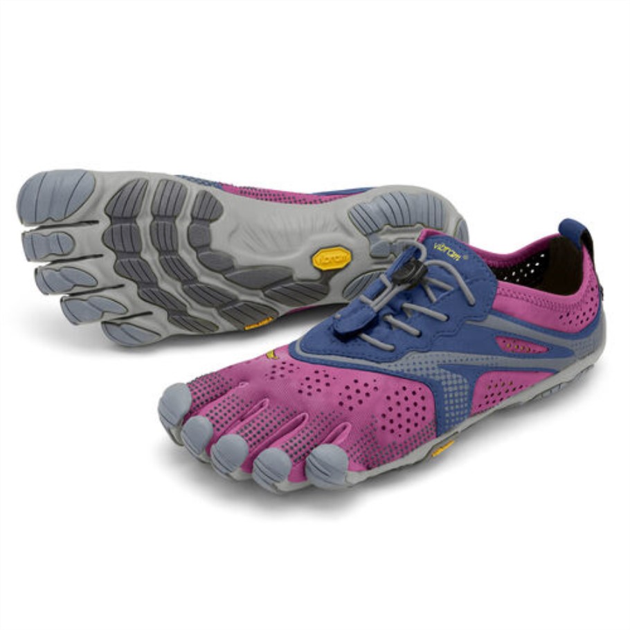 v_run_womens_fuchsia_blue_vibram.jpg V-Run Women's Fuchsia-Blue Vibram - Image 1