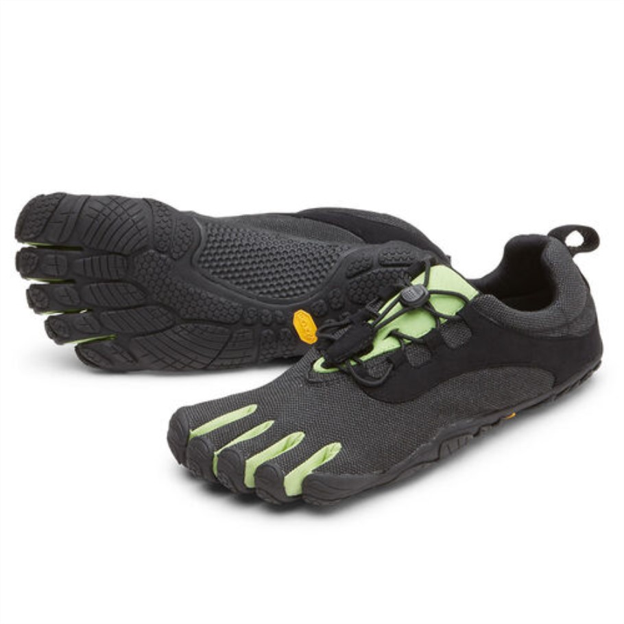 vibram_v_run_retro_mens_black_green.jpg Vibram V-Run Retro Men's Black-Green - Image 1