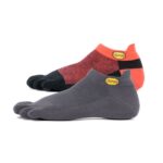 Vibram 5Toe Sock No Show 2 Pack Dark-Grey-Red-Black