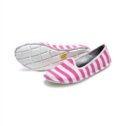 White-Pink Vibram One Quarter Canvas